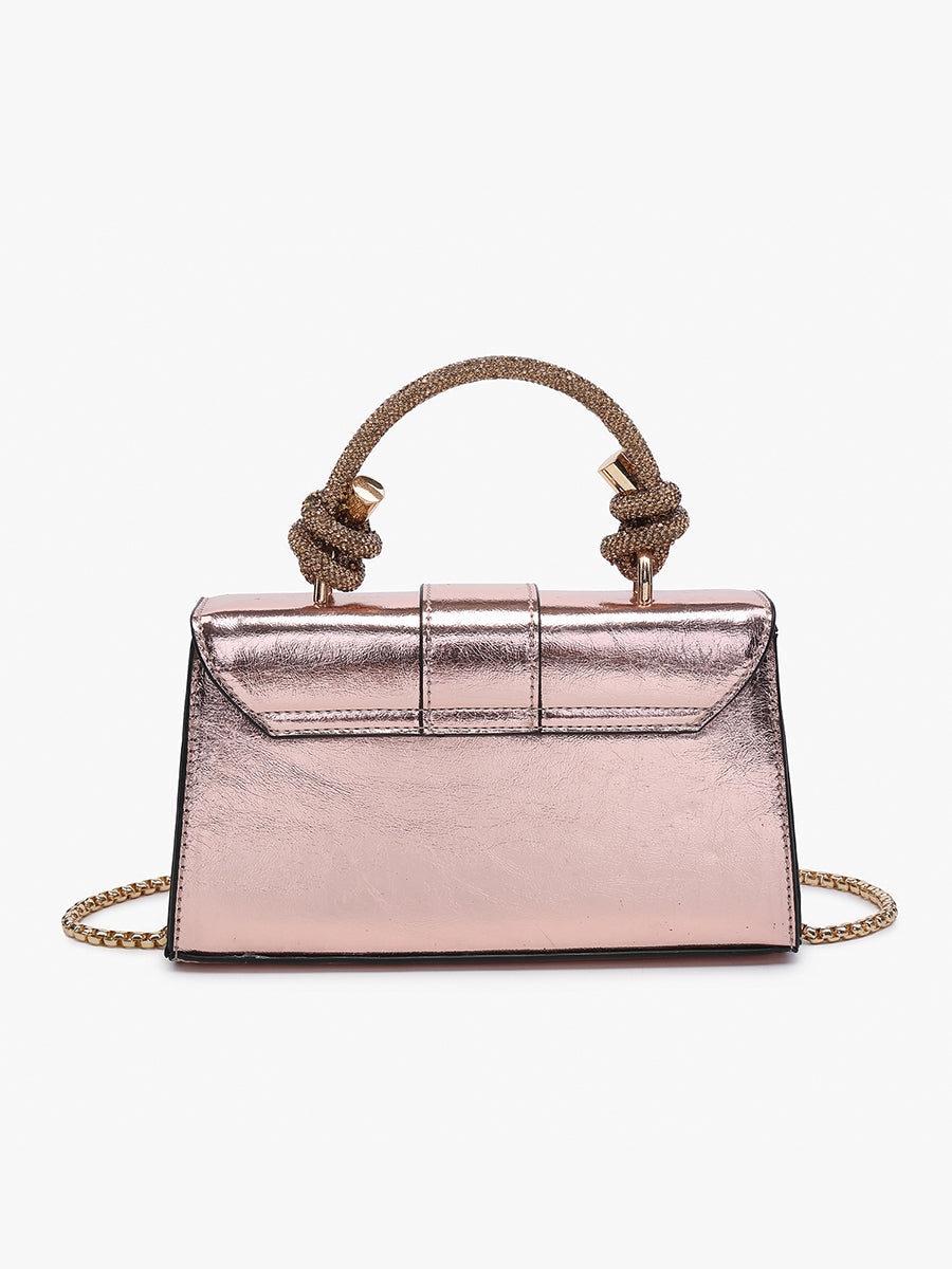 Brielle Vegan Metallic Clutch in - Jen & Co. vegan handbag