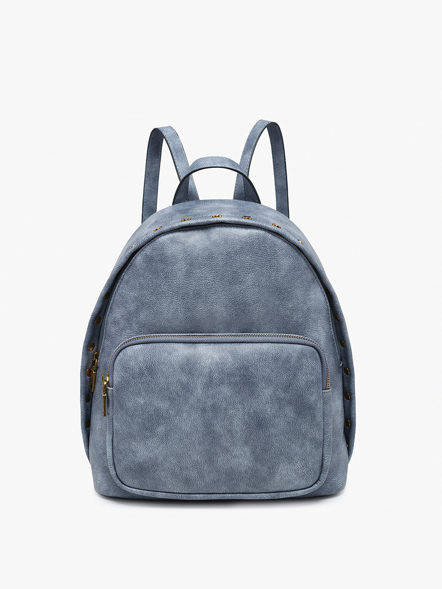 Sariya Vegan Studded Backpack Dark Blue - Jen & Co. vegan handbag