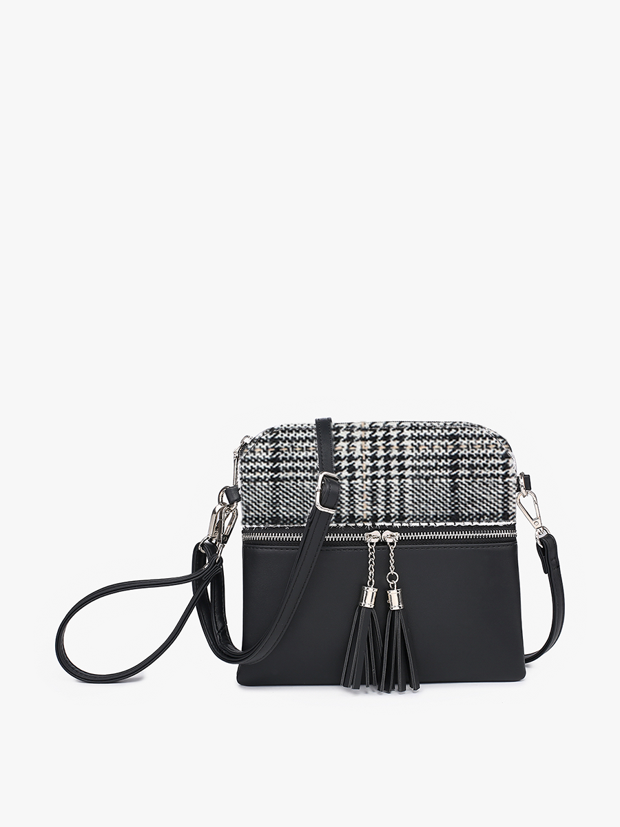 Tara Vegan Plaid Crossbody