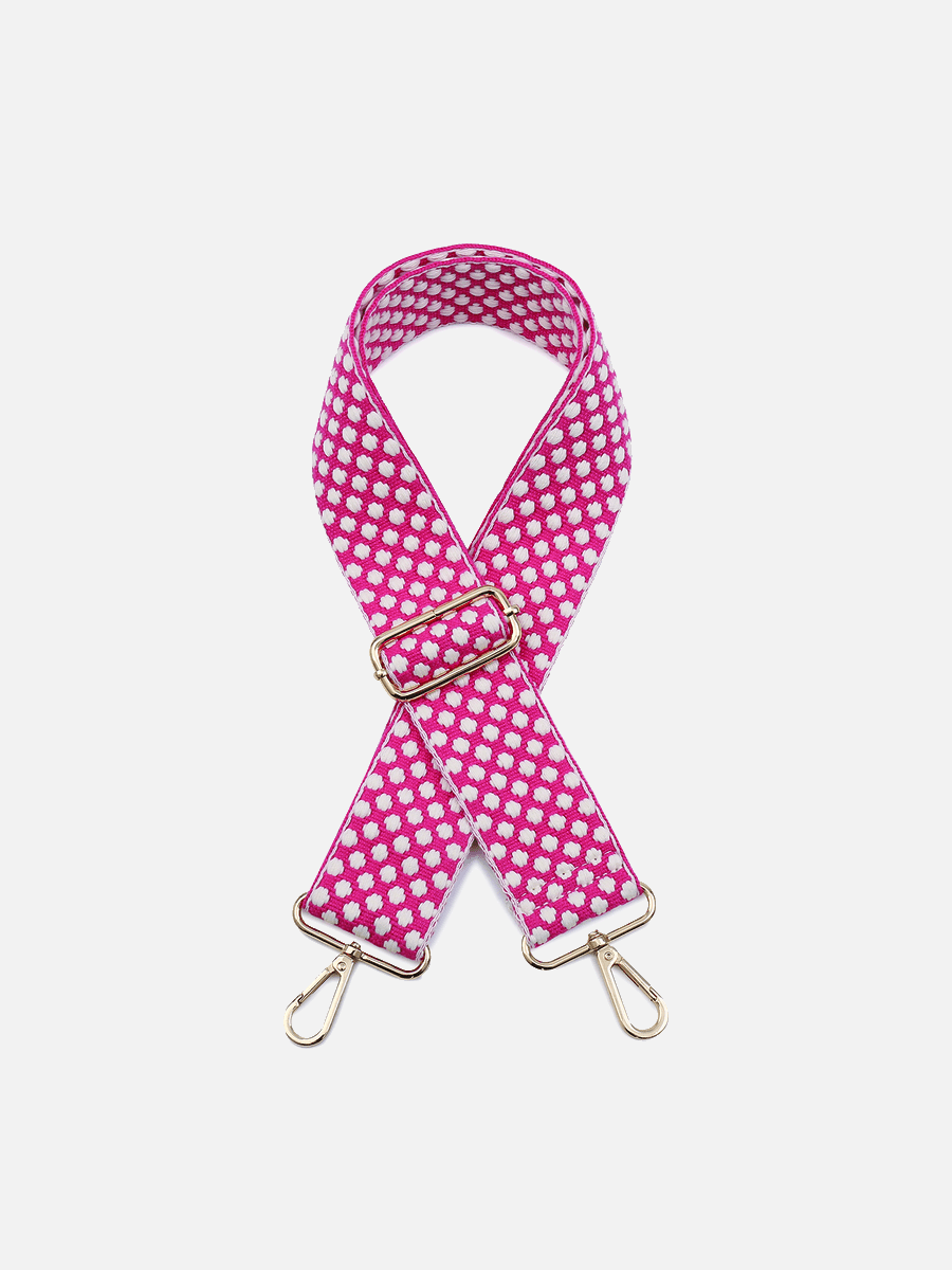 Dotted Guitar Strap in Fuchsia - Jen & Co. vegan handbag