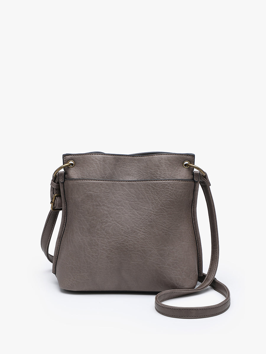 Sutton Vegan Crossbody Charcoal - Jen & Co. vegan handbag