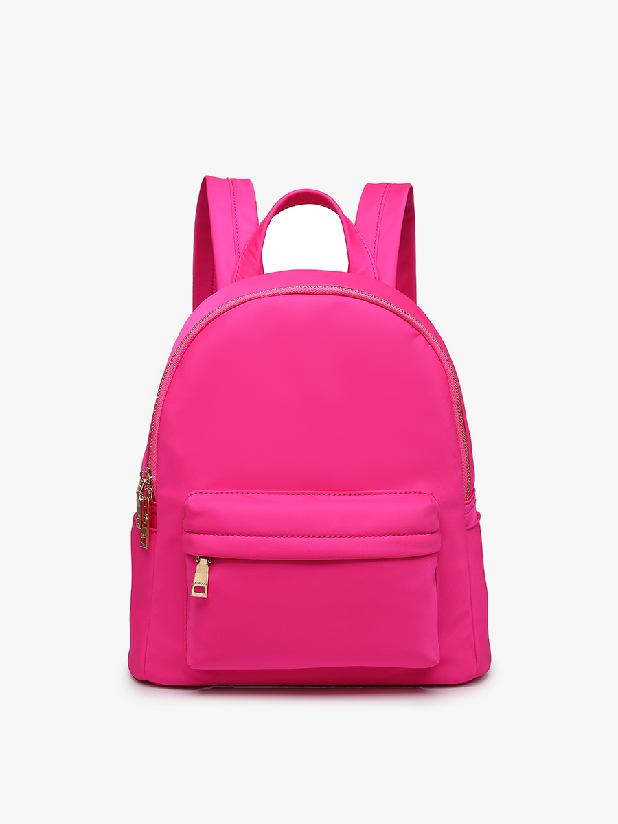 Phina Vegan Nylon Backpack Hot Pink - Jen & Co. vegan handbag