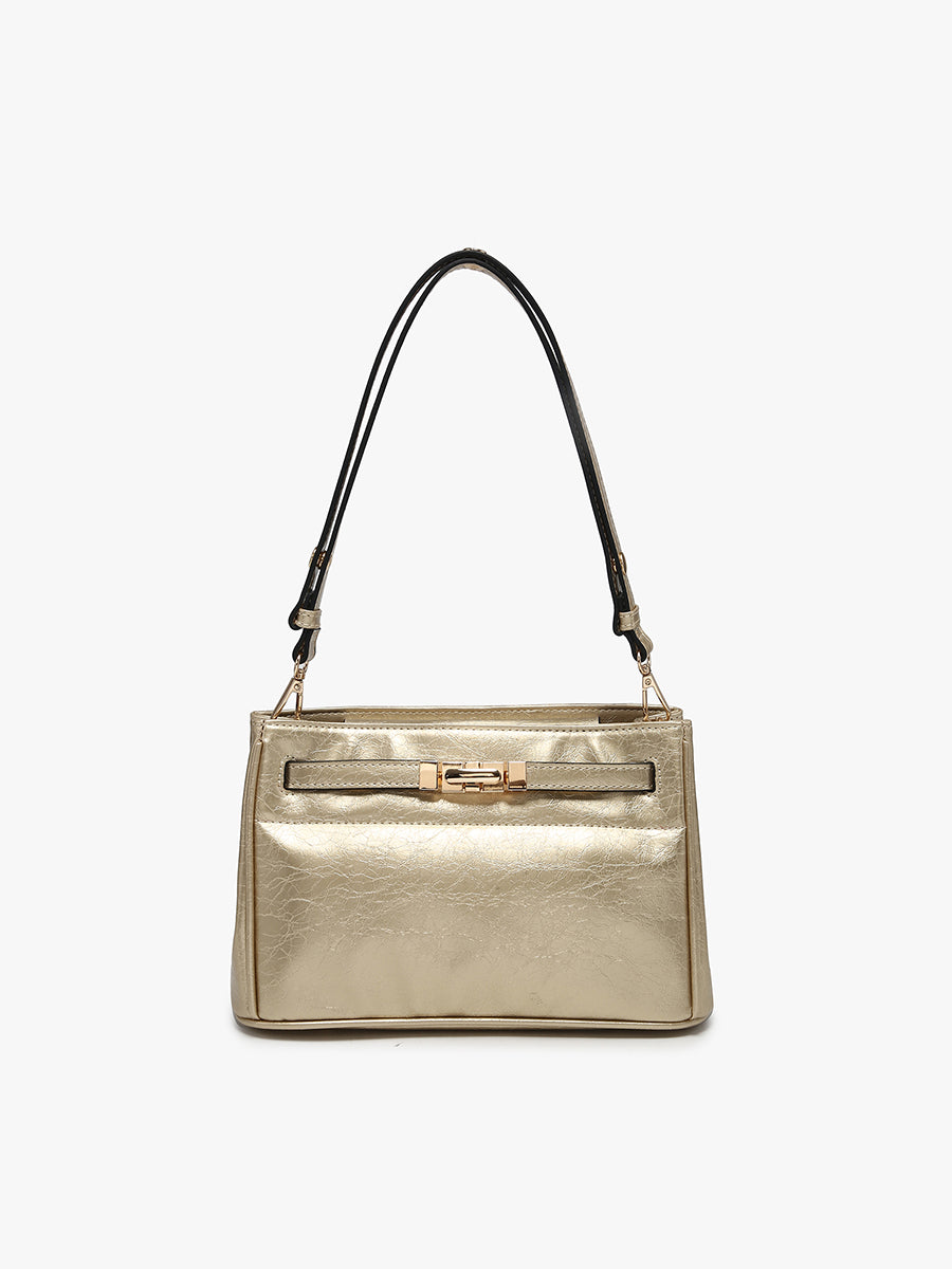 Claire Vegan Twist-Lock Shoulder Bag