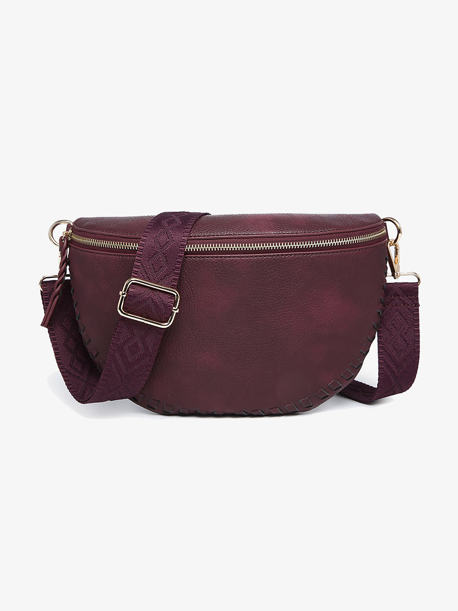 Janae Vegan Crossbody/Sling Bag Cherry Lacquer - Jen & Co. vegan handbag