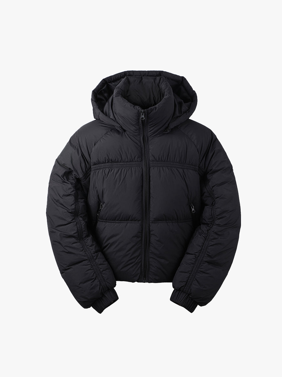 Miranda Nylon Puffer Jacket Black - Jen & Co. vegan handbag