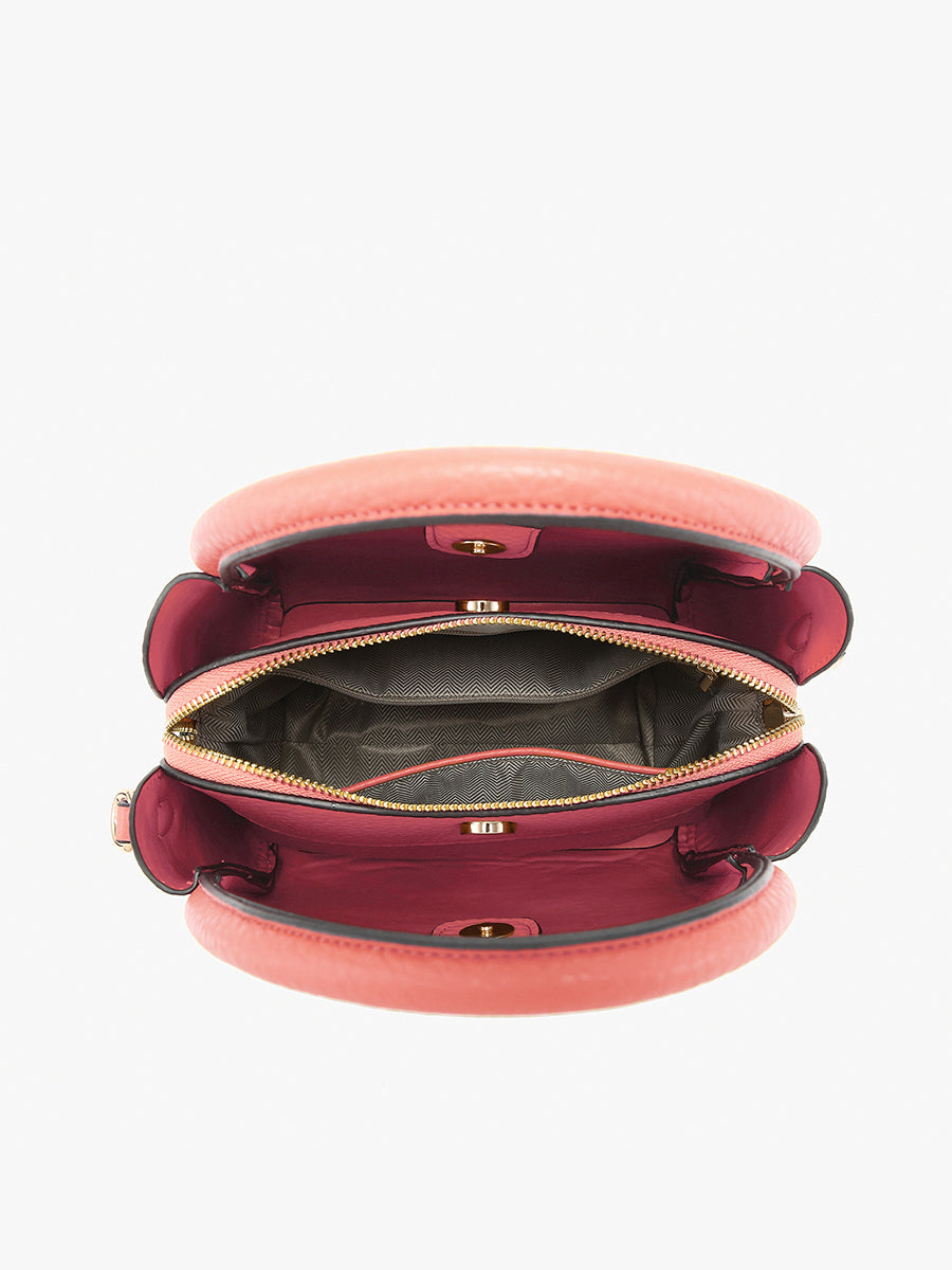 Ruby Vegan Shaped Satchel - Jen & Co. vegan handbag