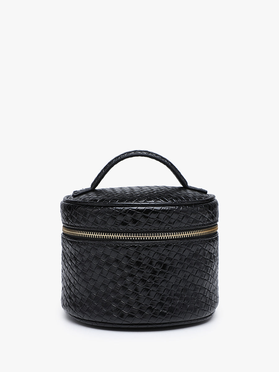 Marianna Vegan Cosmetic Bag Black - Jen & Co. vegan handbag