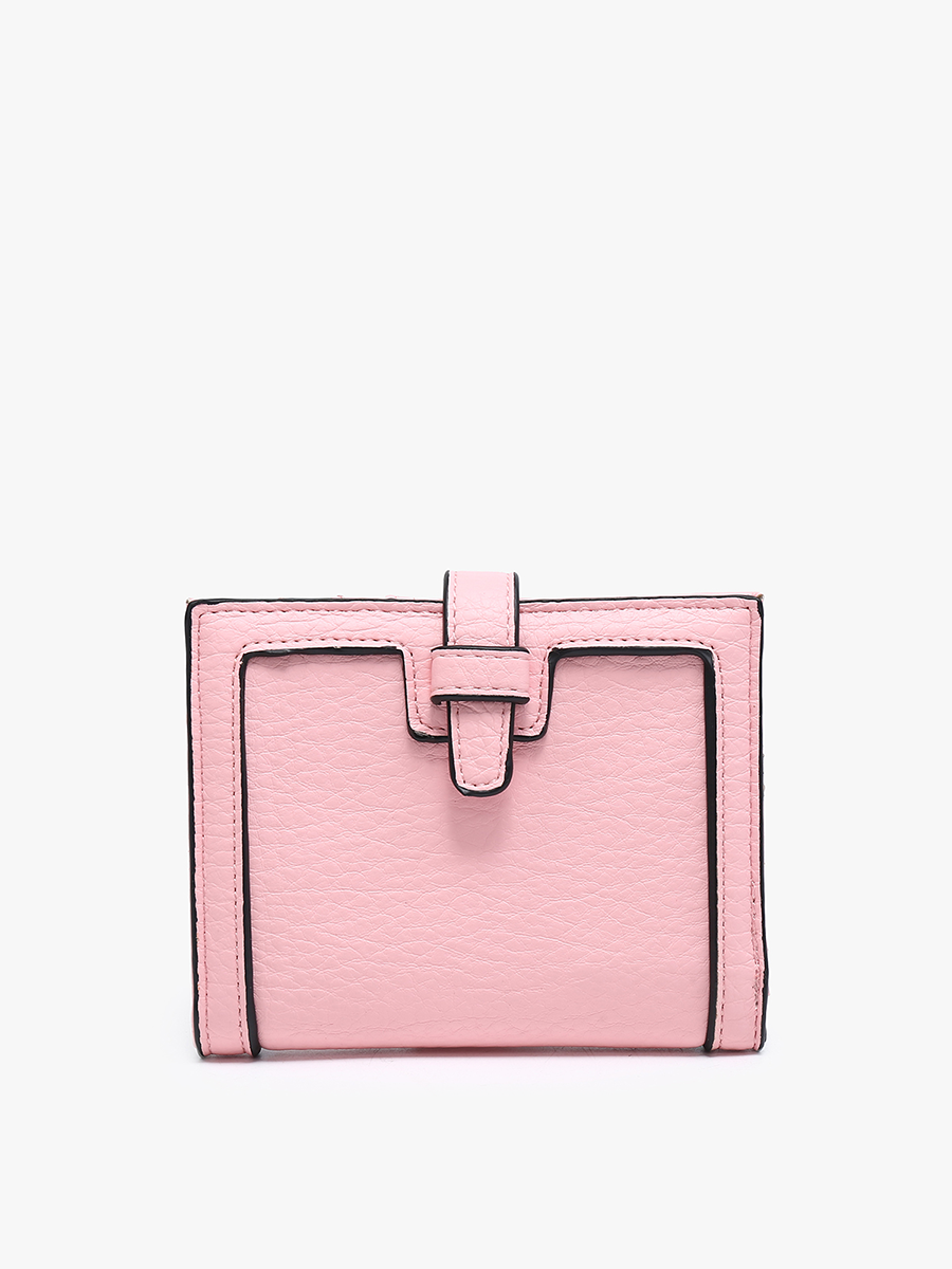 Bessie Vegan Wallet in Pink - Jen & Co. vegan handbag