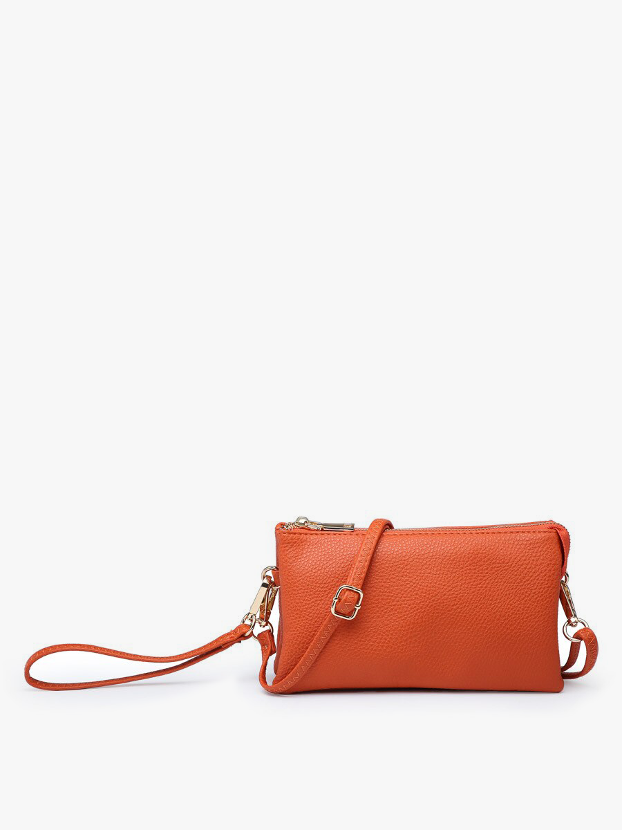 Riley Vegan Crossbody in Orange - Jen & Co. vegan handbag