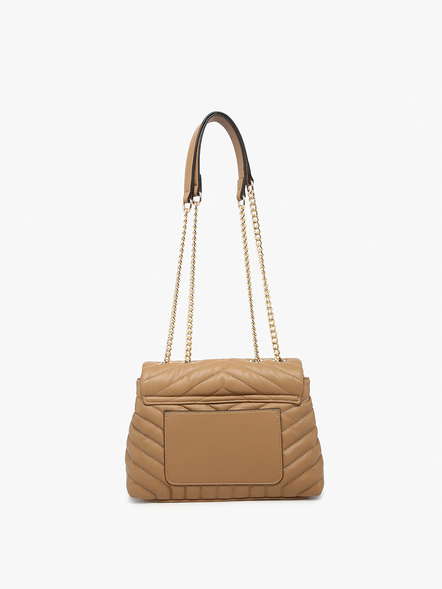 Thea Vegan Chevron Crossbody - Jen & Co. vegan handbag