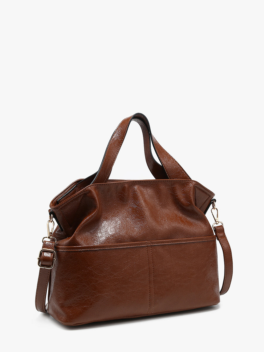 Isabella Vegan Satchel - Jen & Co. vegan handbag