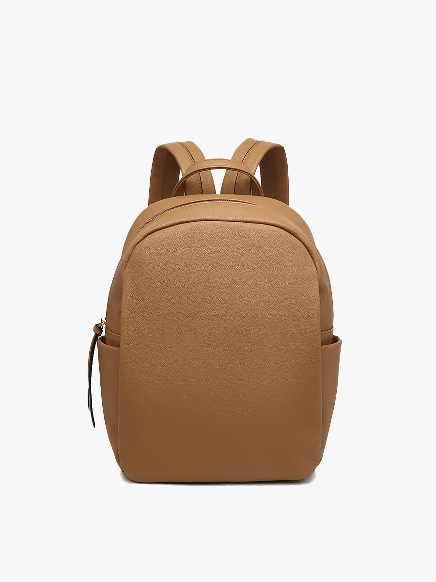 Alice Vegan Pocket Backpack Brown - Jen & Co. vegan handbag
