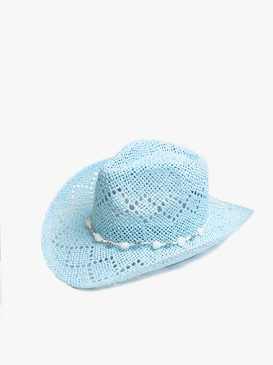 Nava Western Hat Blue - Jen & Co. vegan handbag
