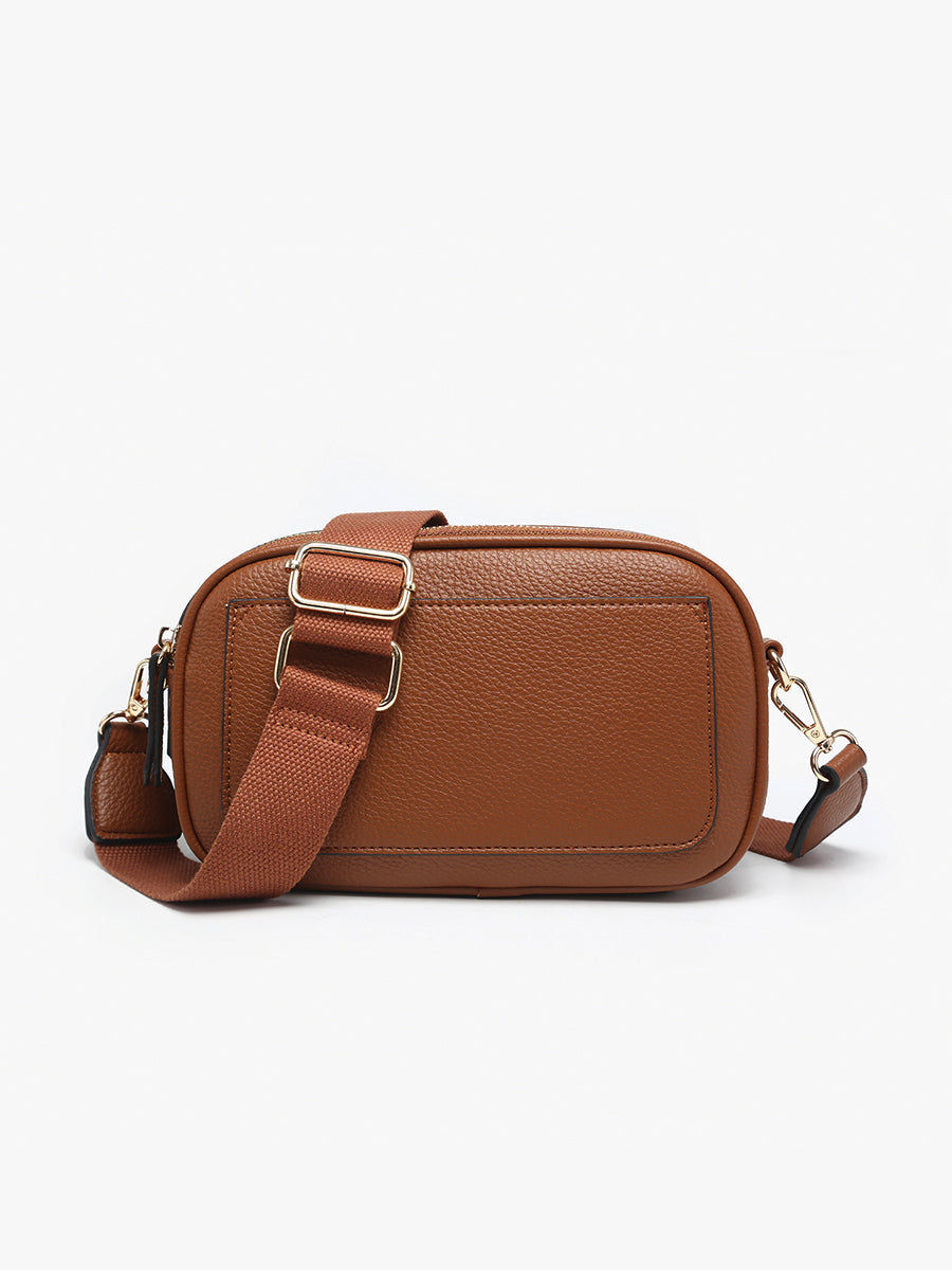 Sky Vegan Belt Bag/Crossbody Brown - Jen & Co. vegan handbag