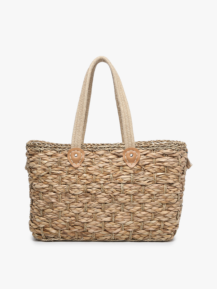 Marlee Vegan Seagrass Tote - Jen & Co. vegan handbag