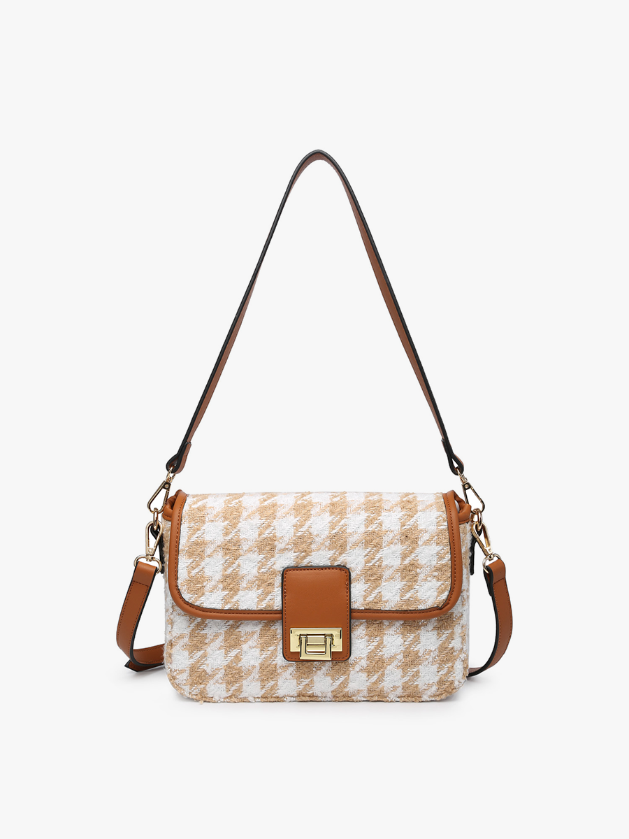 Elodie Houndstooth Crossbody: Classic Elegance Redefined – Jen & Co.