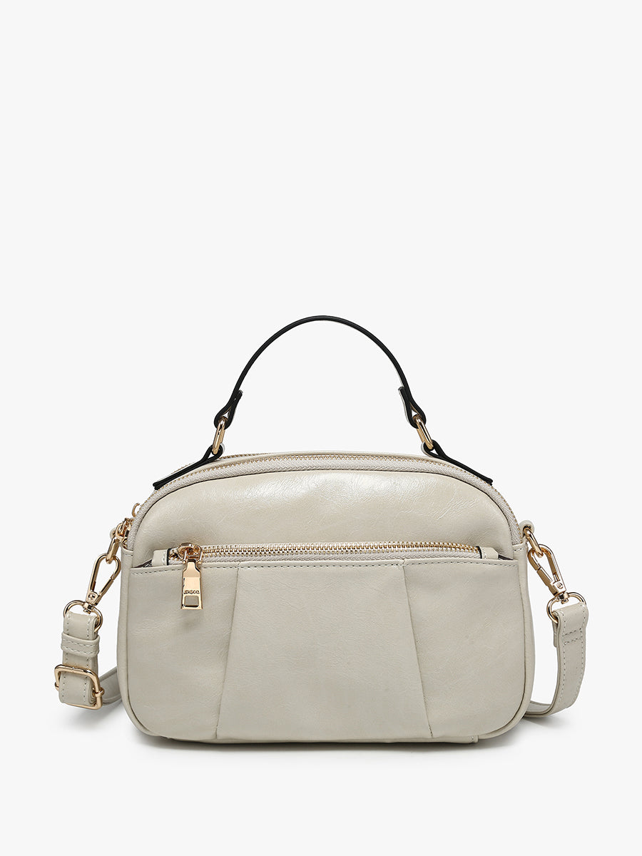 Charlotte Vegan Crossbody Greige - Jen & Co. vegan handbag