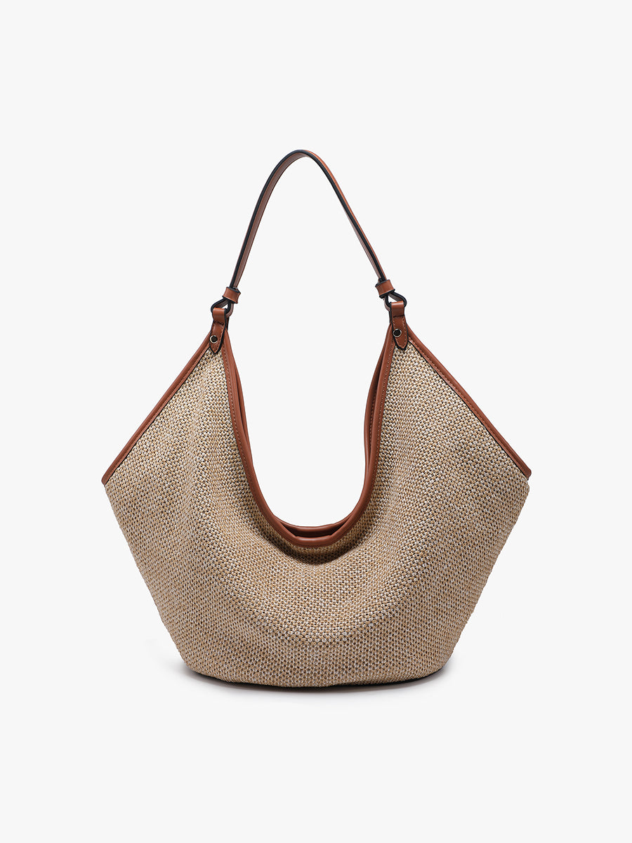 Cecilia Vegan Woven Hobo - Jen & Co. vegan handbag