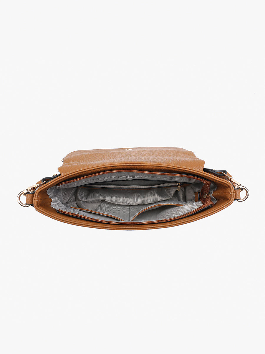 Monet Vegan Grommet Saddle Bag - Jen & Co. vegan handbag