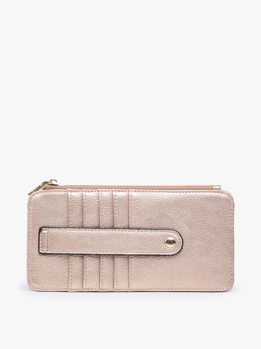 Saige Vegan Wallet Rose Gold - Jen & Co. vegan handbag