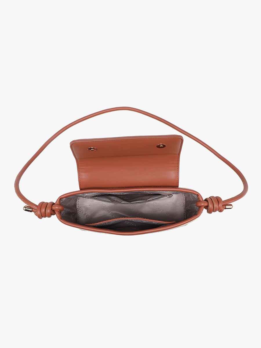 Oaklynn Vegan Straw Crossbody - Jen & Co. vegan handbag