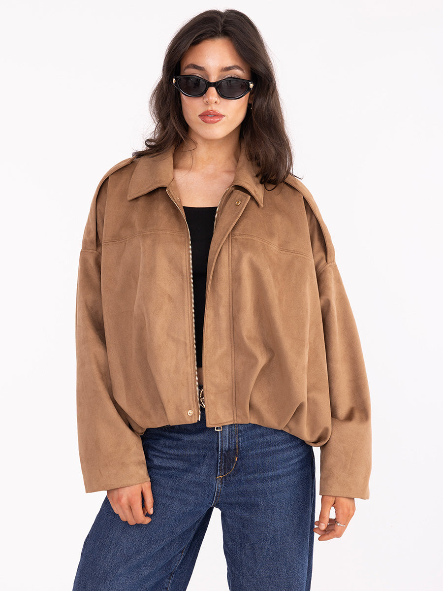 Lora Faux Suede Jacket
