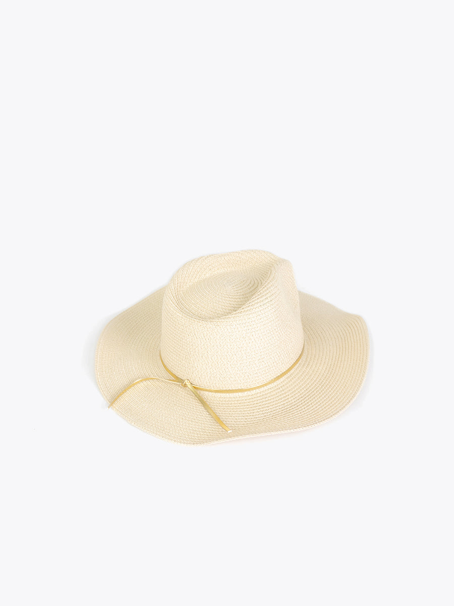 Toryn Metallic Trim Straw Hat