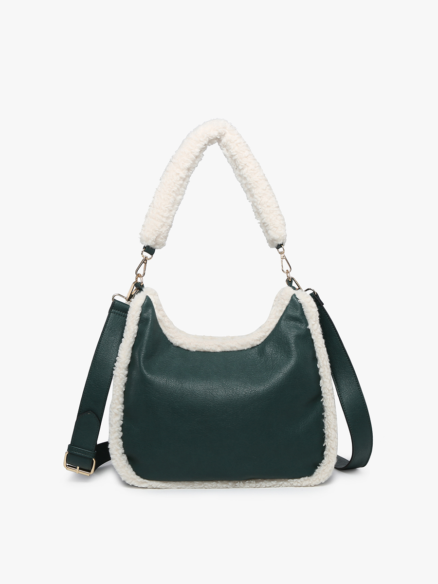 Reece Vegan Sherpa Trim Satchel
