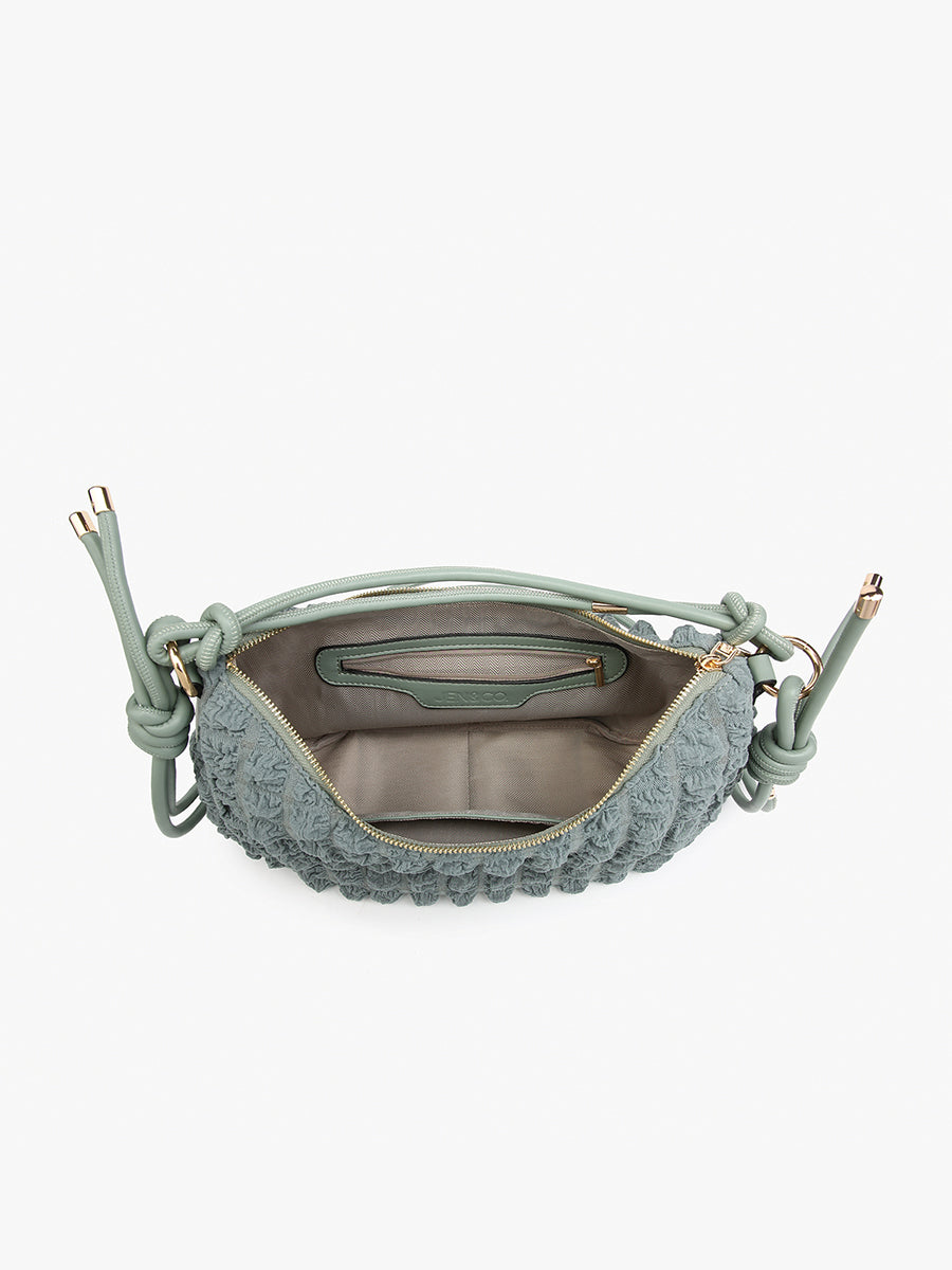 Nelly Quilted Nylon Shoulder Bag - Jen & Co. vegan handbag