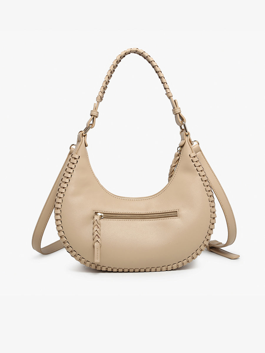Aria Whipstitch Shoulder Bag in - Jen & Co. vegan handbag