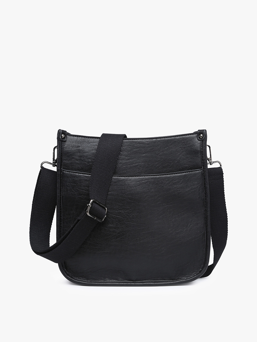 Posie Vegan Crossbody in Black - Jen & Co. vegan handbag
