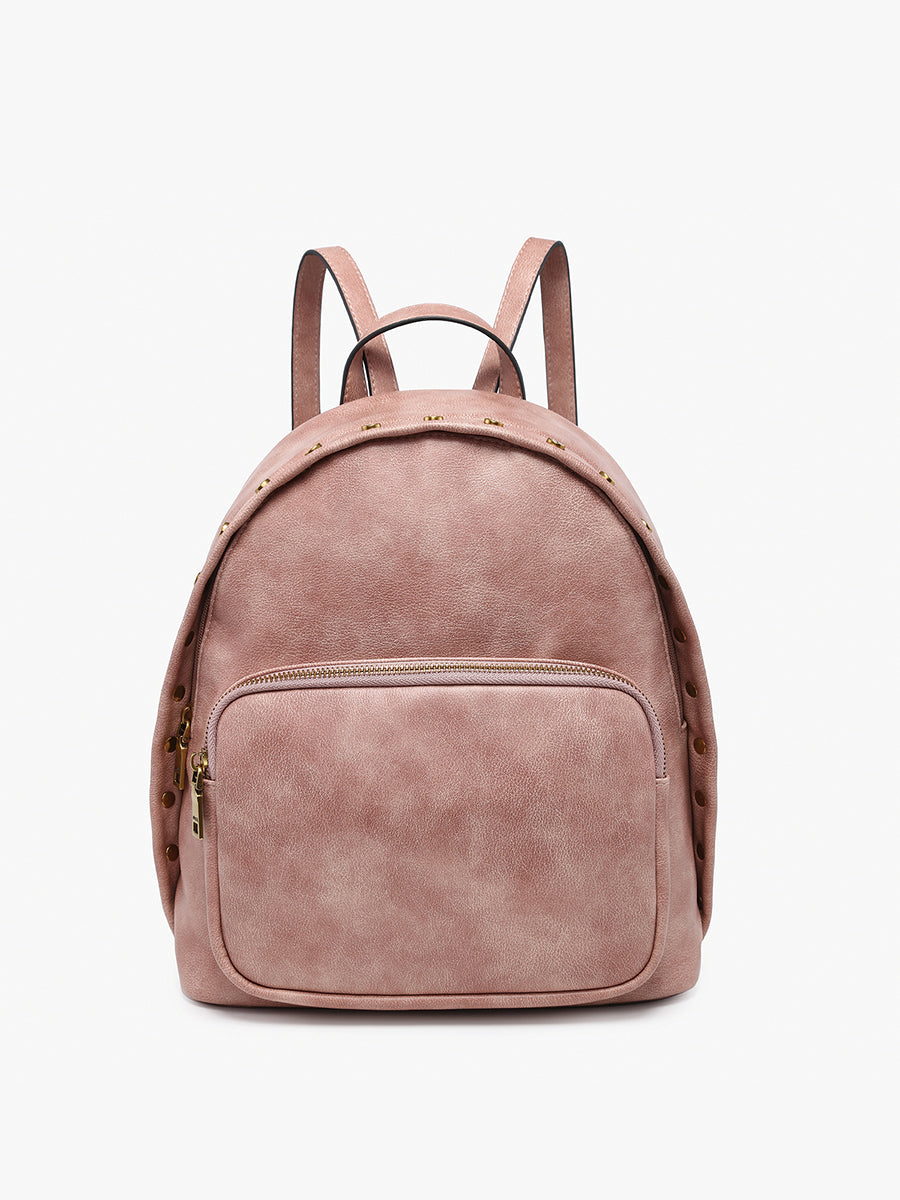 Sariya Vegan Studded Backpack Dark Mauve - Jen & Co. vegan handbag