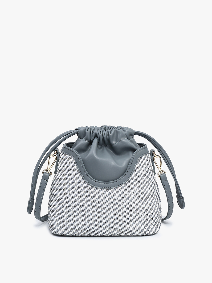 Juniper Vegan Woven Bucket Bag - Jen & Co. vegan handbag