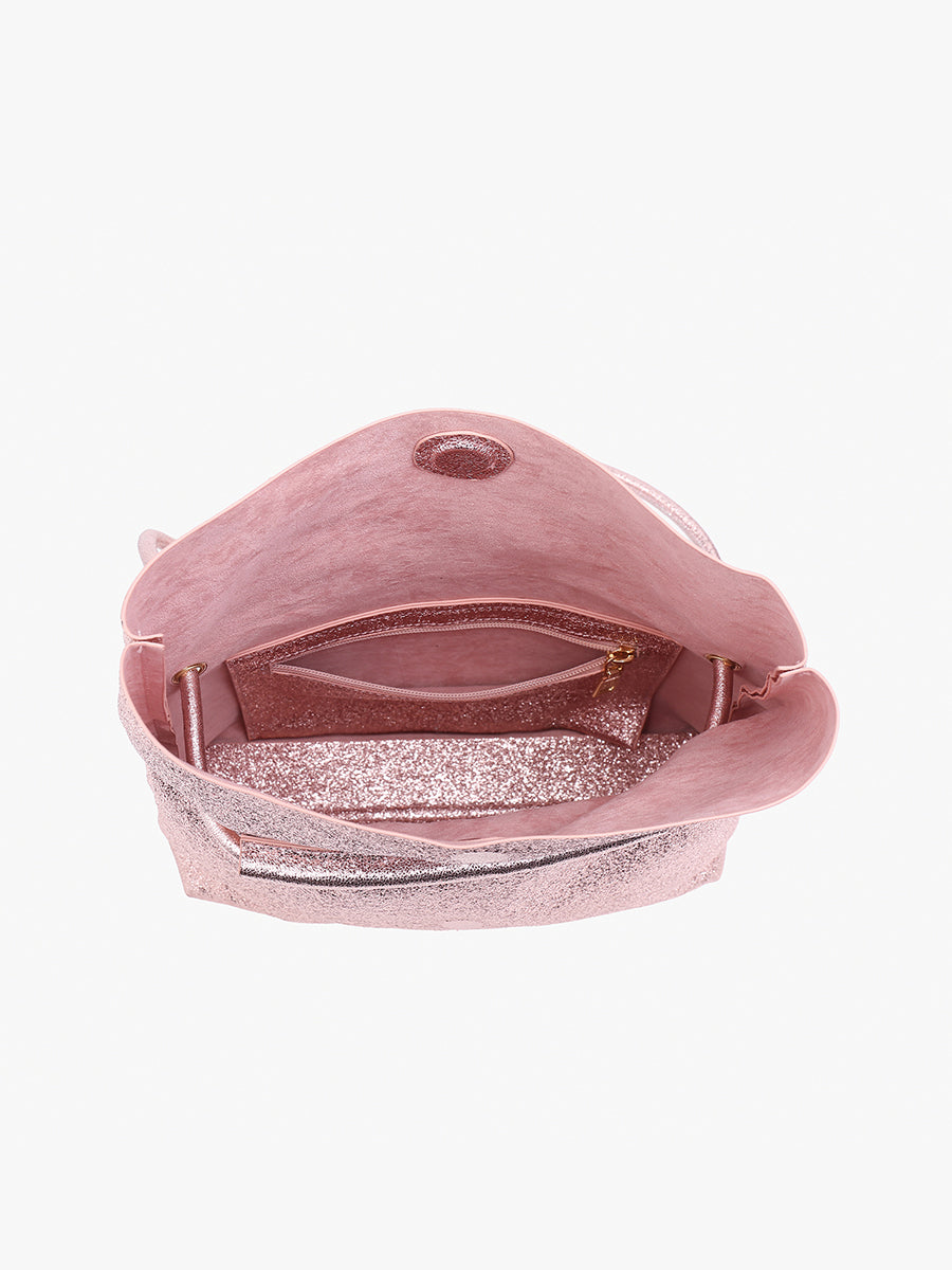 Lana Glitter Crossbody in - Jen & Co. vegan handbag