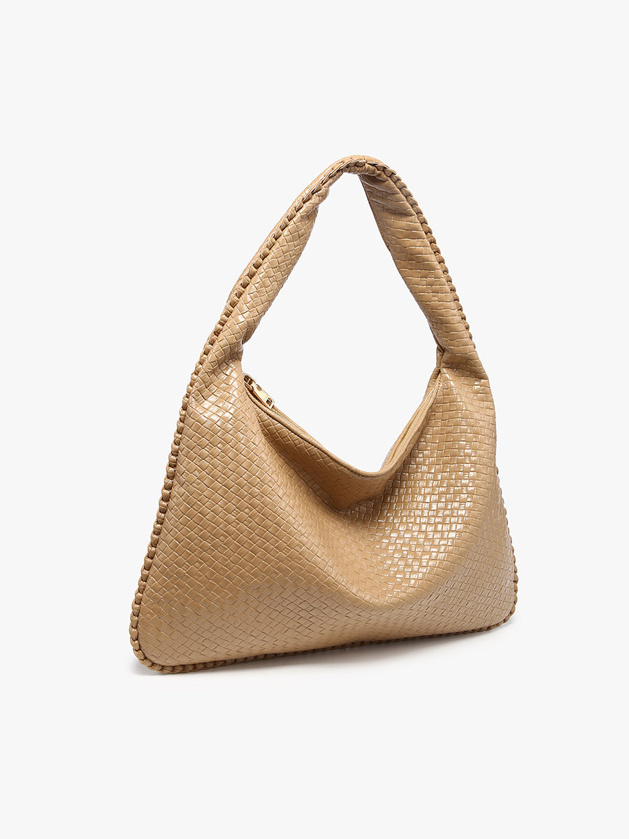 Kehlani Vegan Faux Woven Hobo