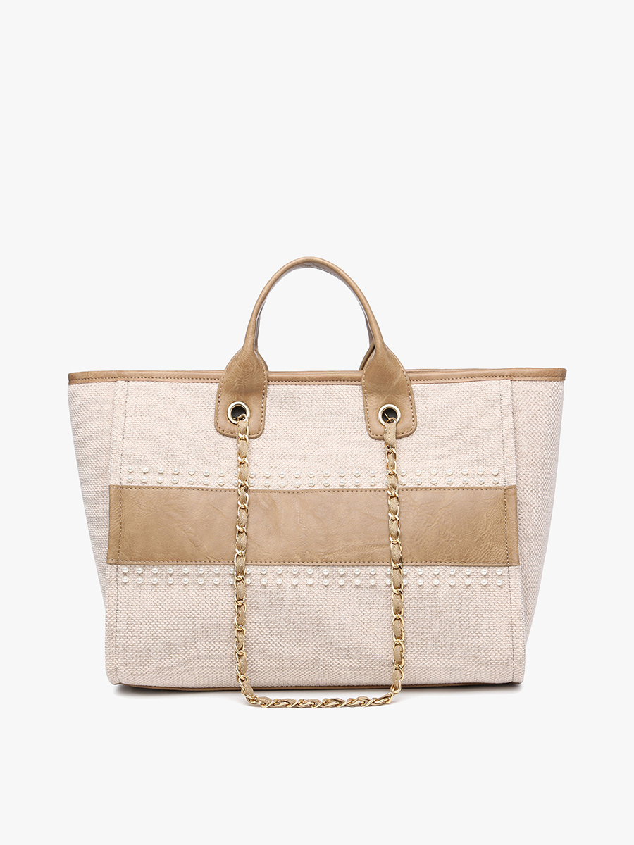 Kristina Vegan Stripe Satchel