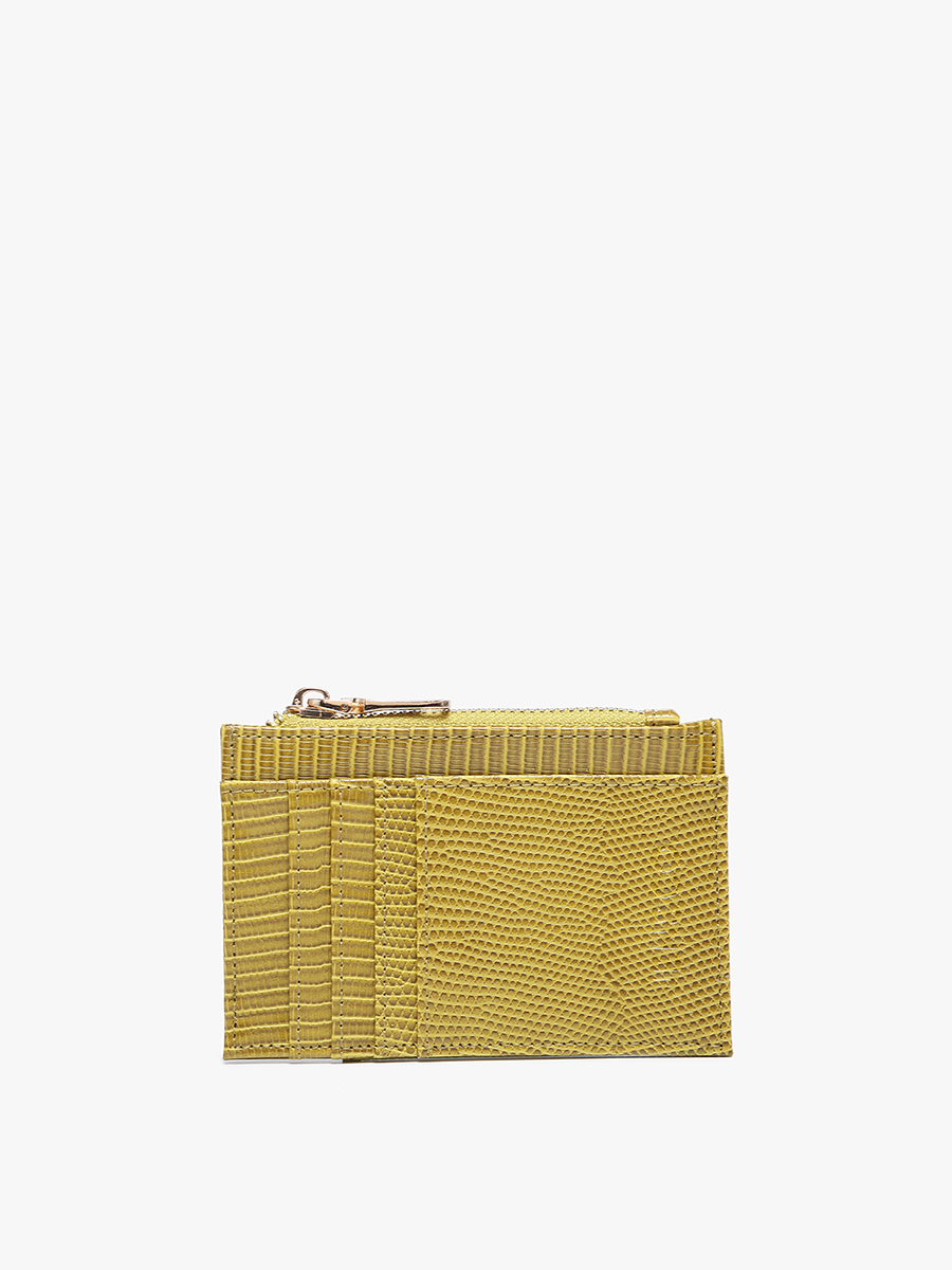 Sia Vegan Lizard Wallet in Fern - Jen & Co. vegan handbag