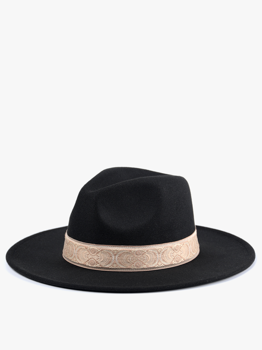 Neeley Fedora Black - Jen & Co. vegan handbag