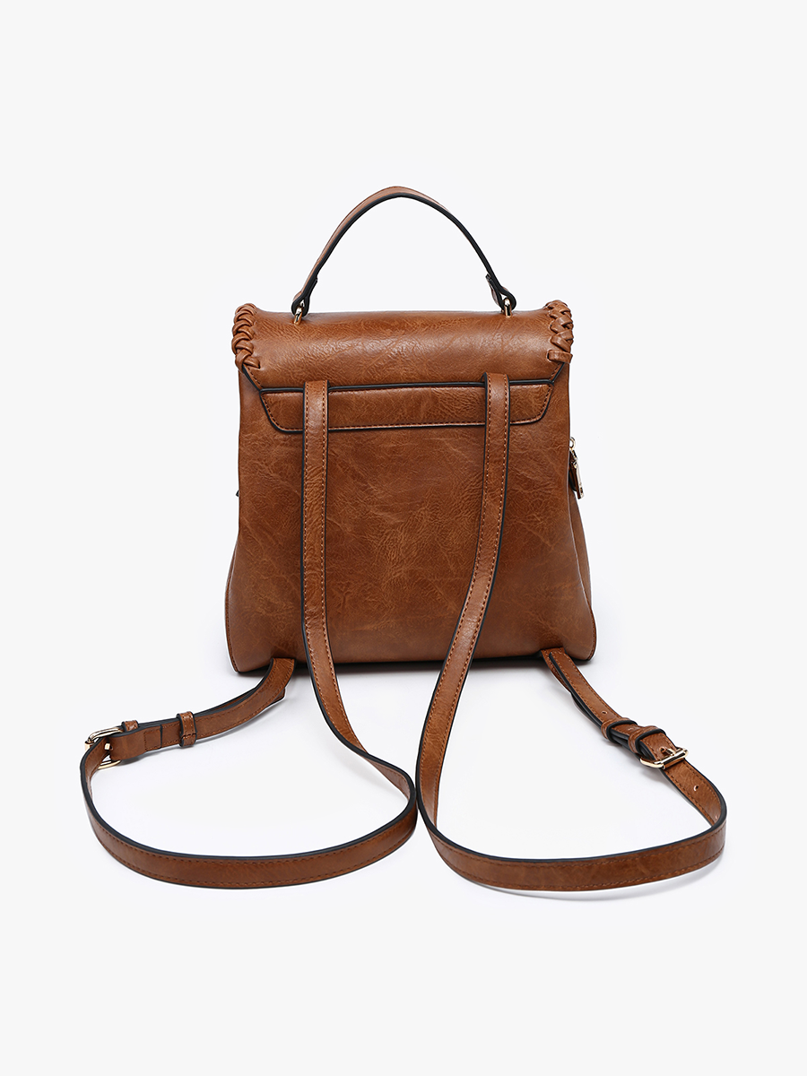 Blossom Vegan Whipstitch Backpack - Jen & Co. vegan handbag