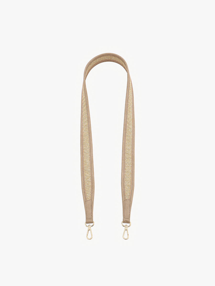 Vegan Leather/Straw Strap