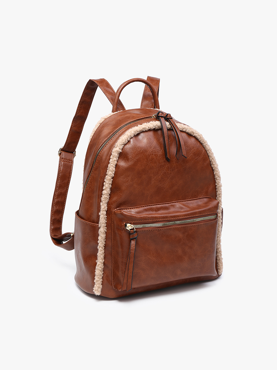 Bria Vegan Sherpa Trim Backpack