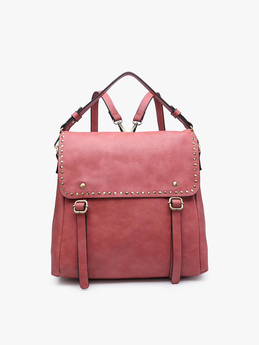 Indigo Vegan Backpack Terracotta - Jen & Co. vegan handbag
