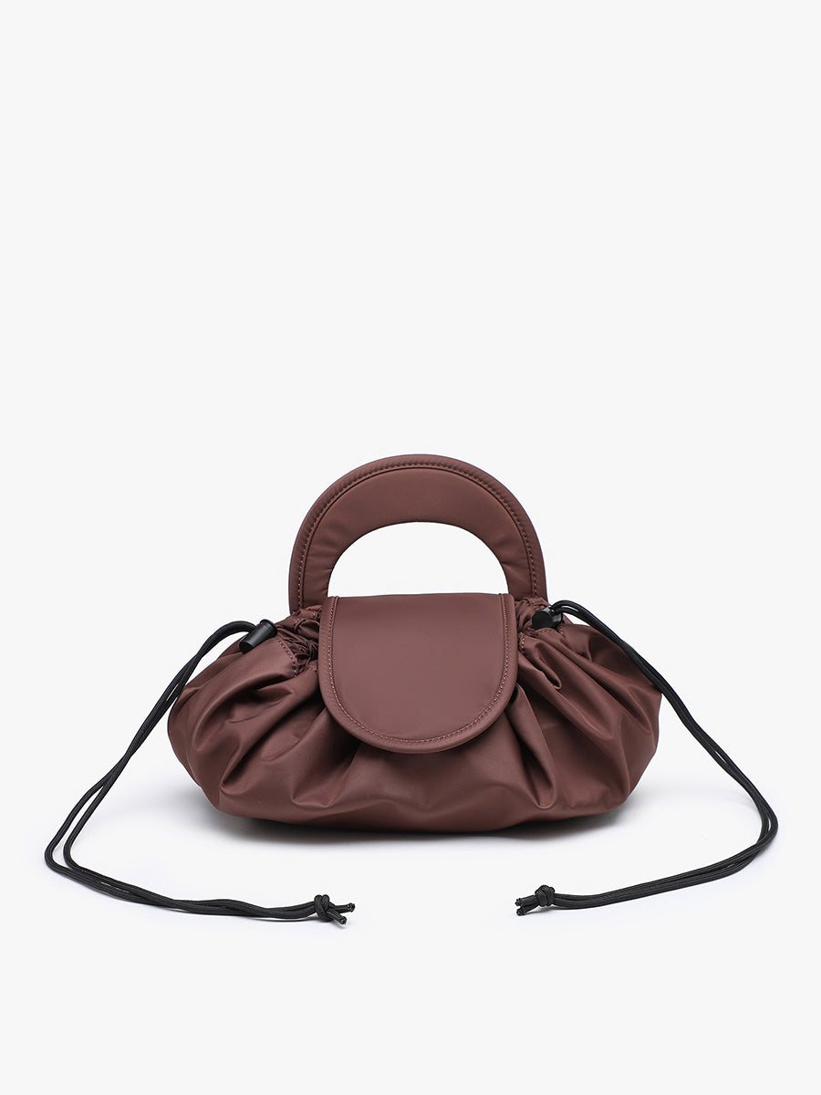 Amina Vegan Cosmetic Bag Chocolate - Jen & Co. vegan handbag
