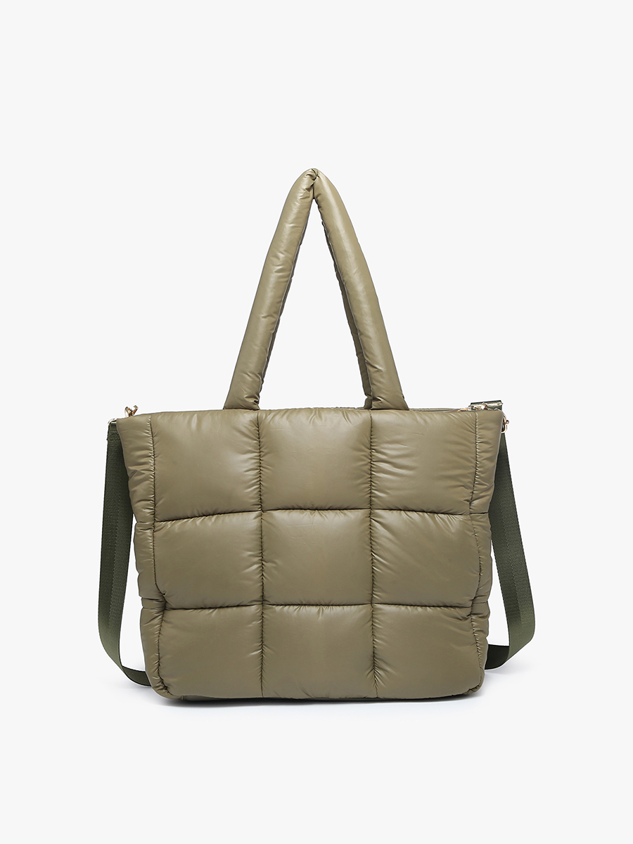 Kiersten Vegan Puffer Hobo in - Jen & Co. vegan handbag