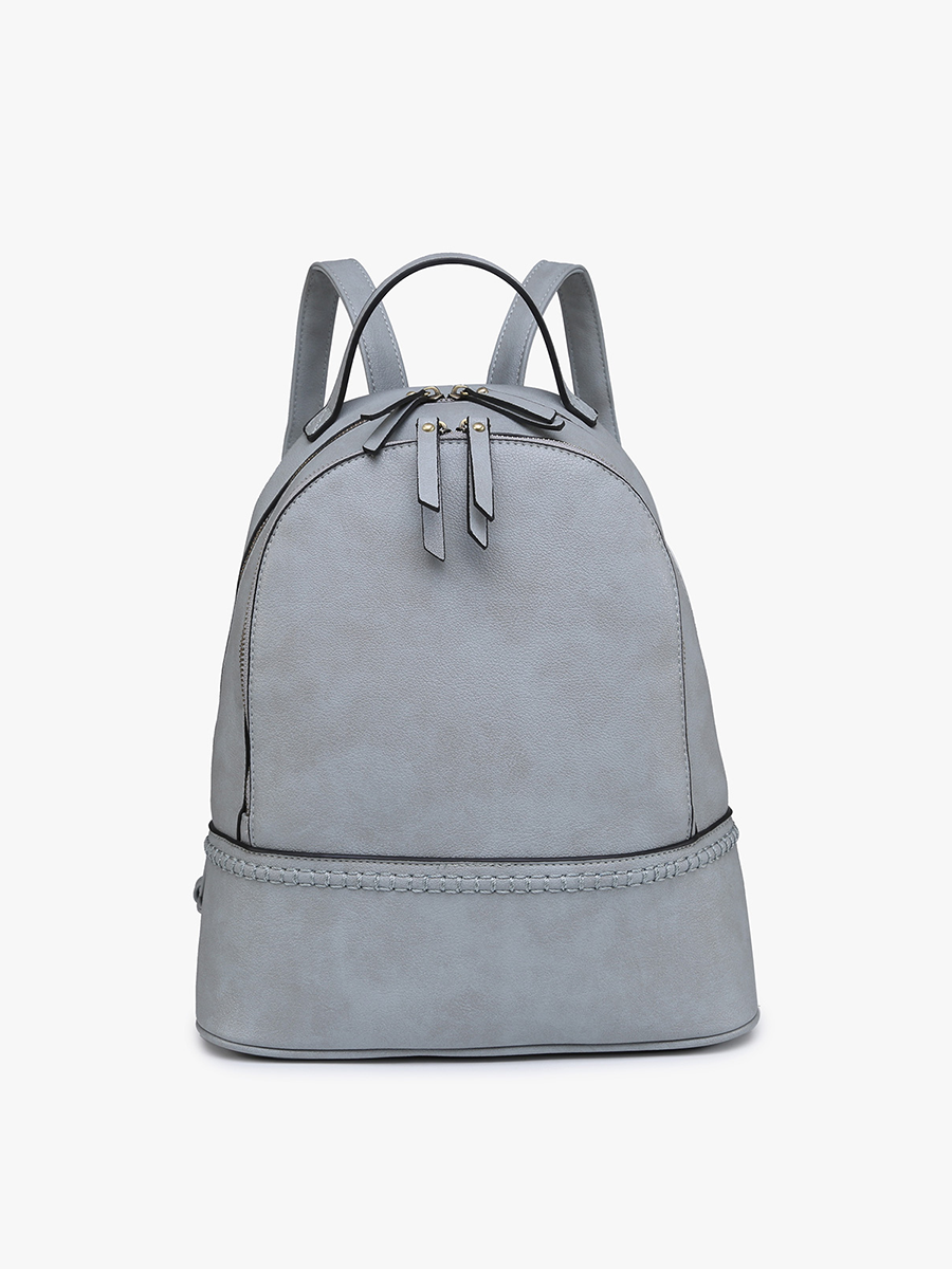 Marty Vegan Backpack in Dusty Blue - Jen & Co. vegan handbag