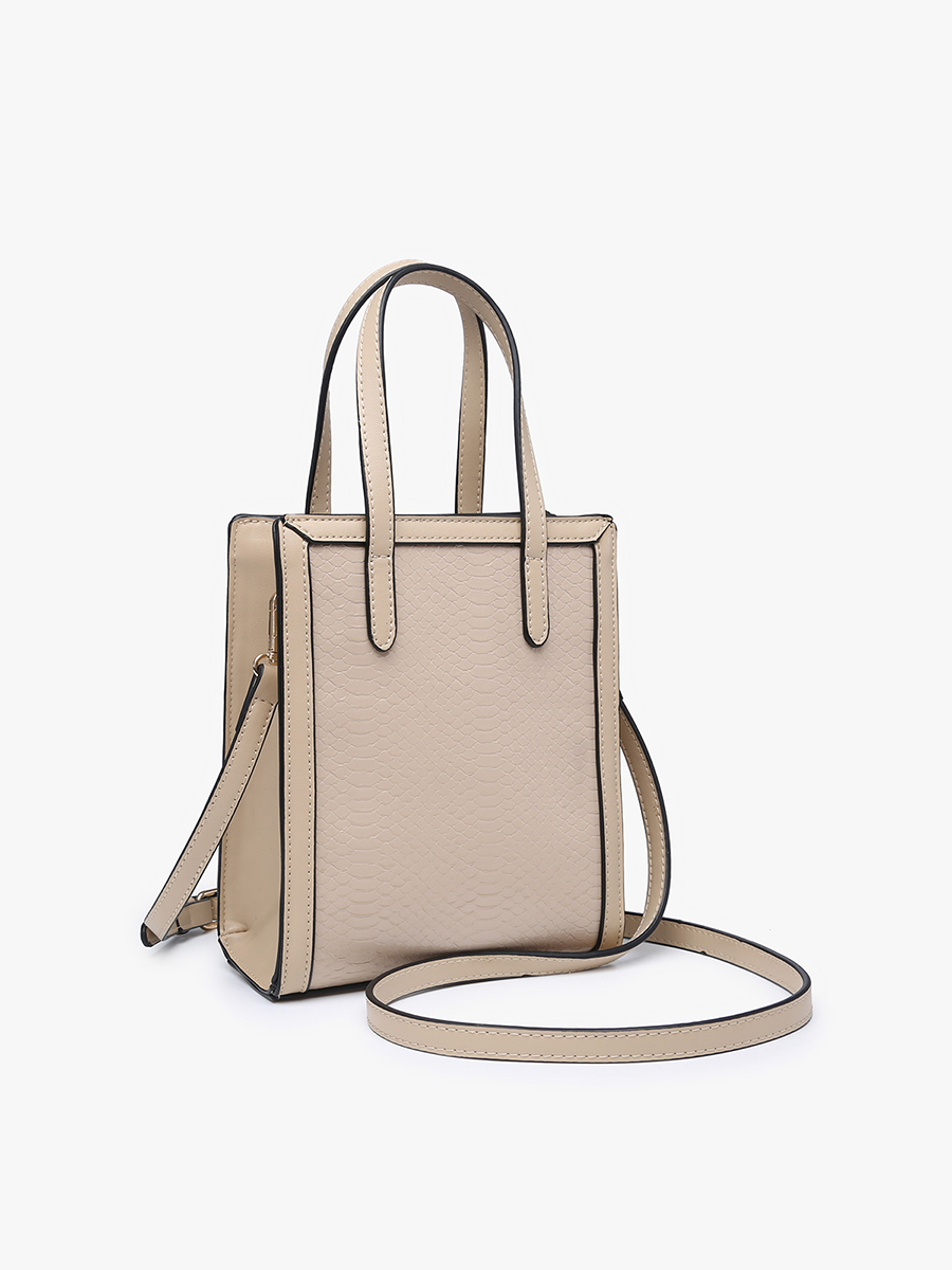 Emmie Vegan Snake Rectangular Satchel