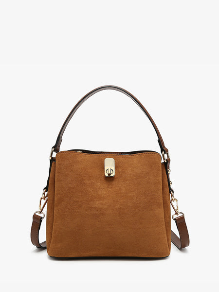 Allison Faux Suede Satchel – Jen & Co.