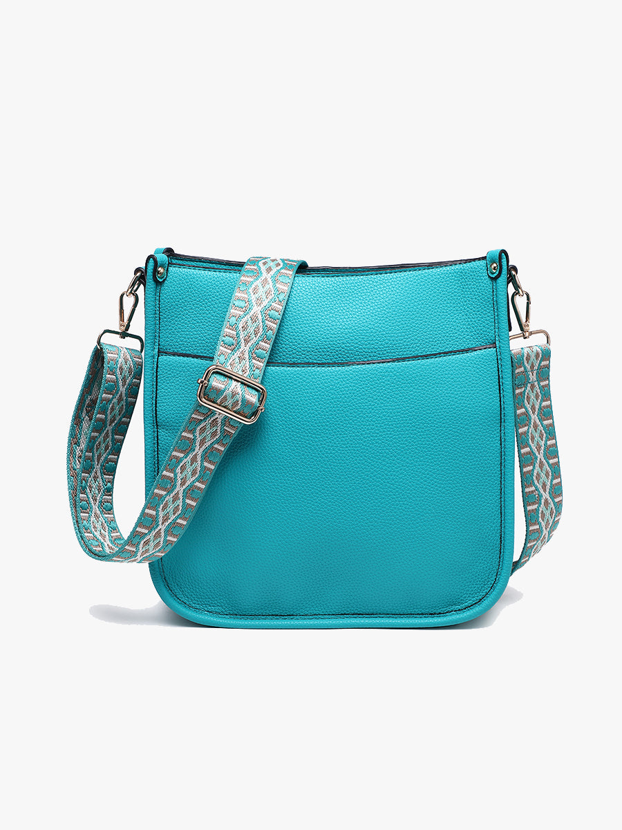 Posie Vegan Crossbody in Ocean Teal - Jen & Co. vegan handbag