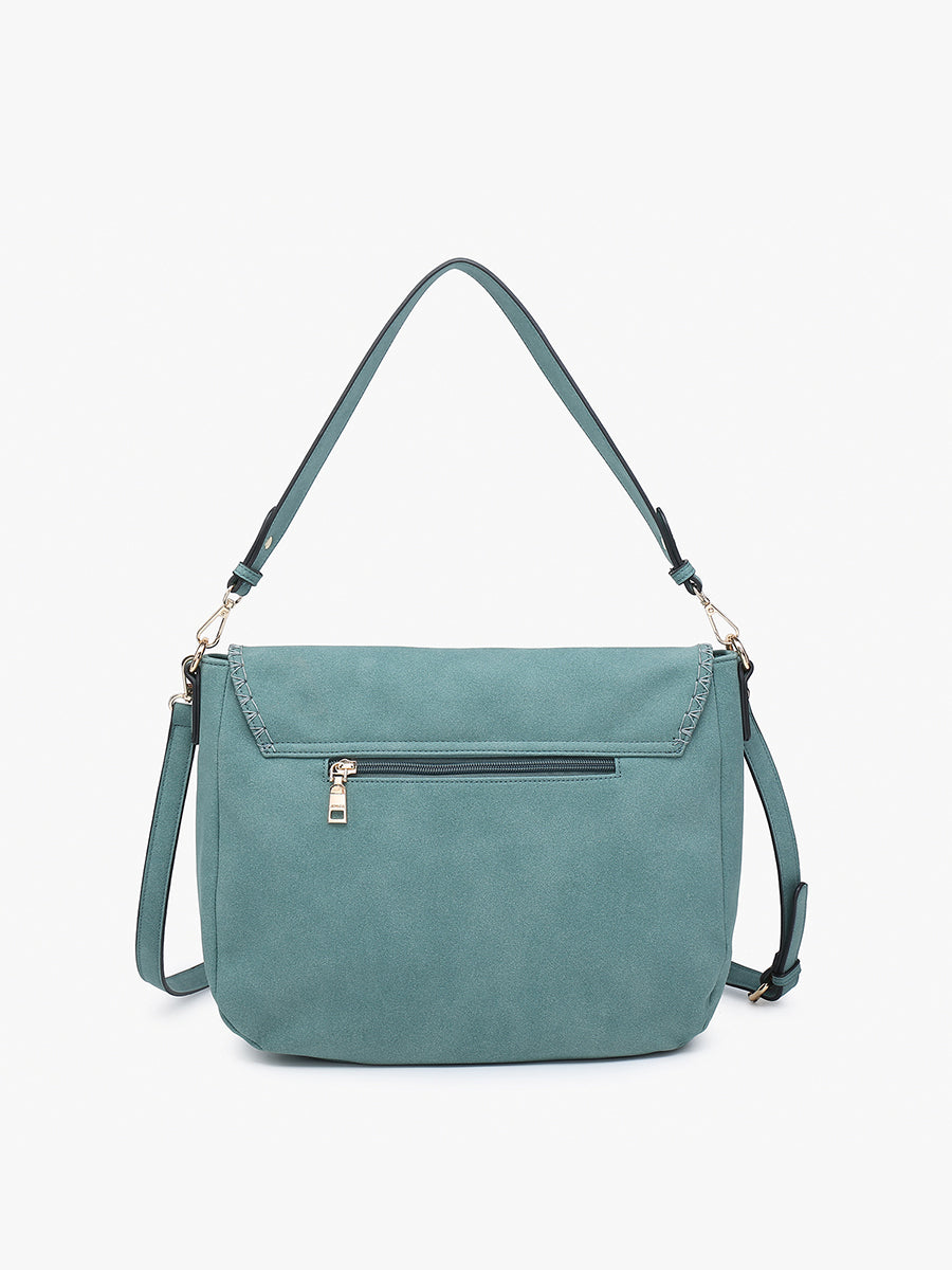 Jess Vegan Stitched Shoulder Bag - Jen & Co. vegan handbag