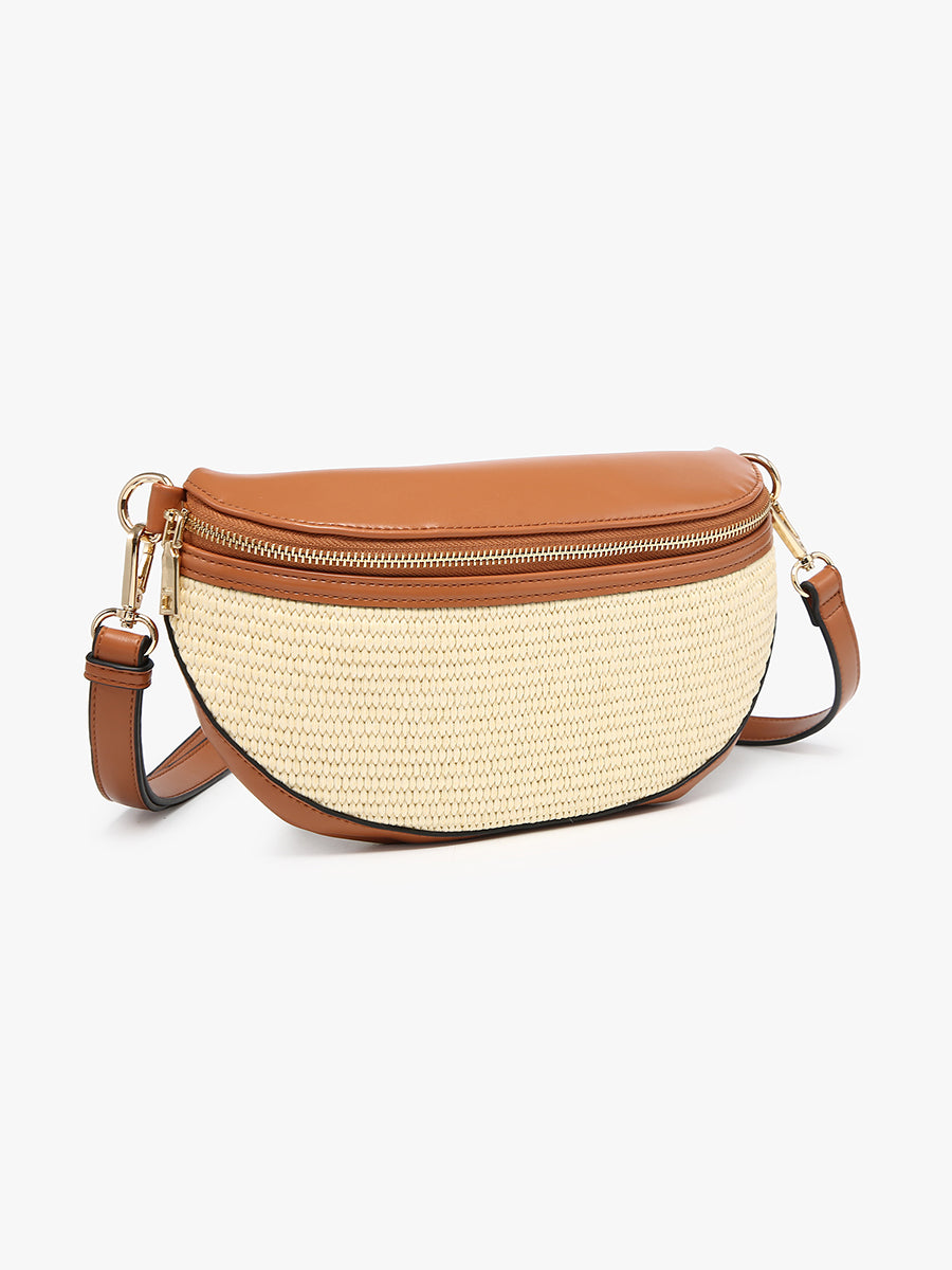 Nevaeh Vegan Straw Sling/Crossbody